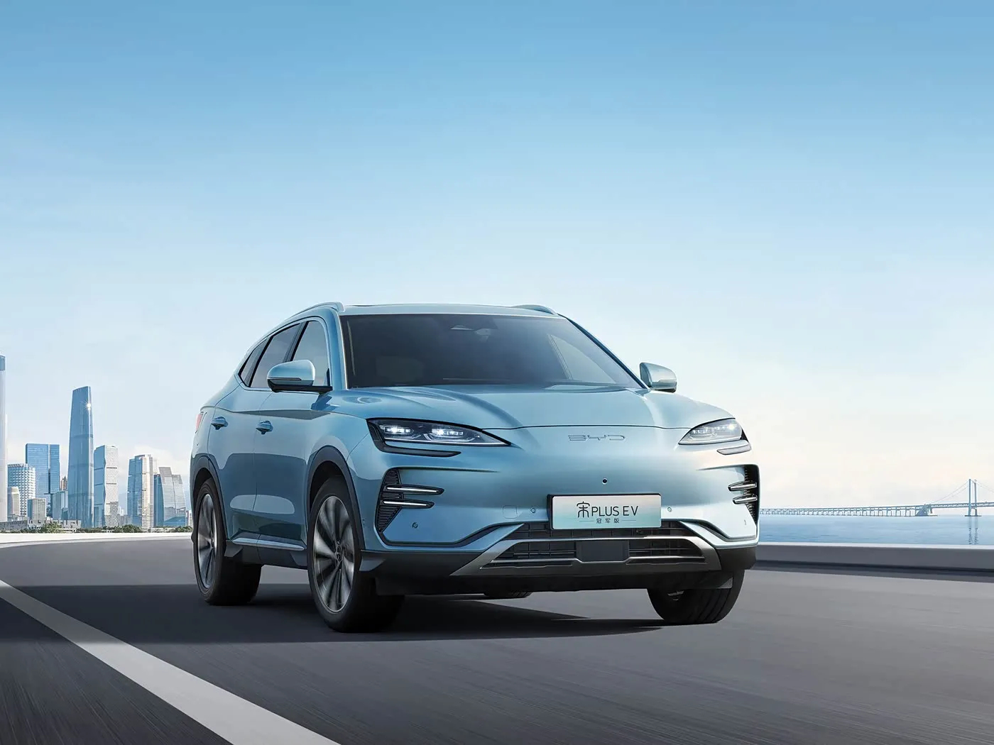 BYD Song Plus SUV Automatische AWD met achteruitrijcamera Lederen stoelen Hybride brandstof Stuur links