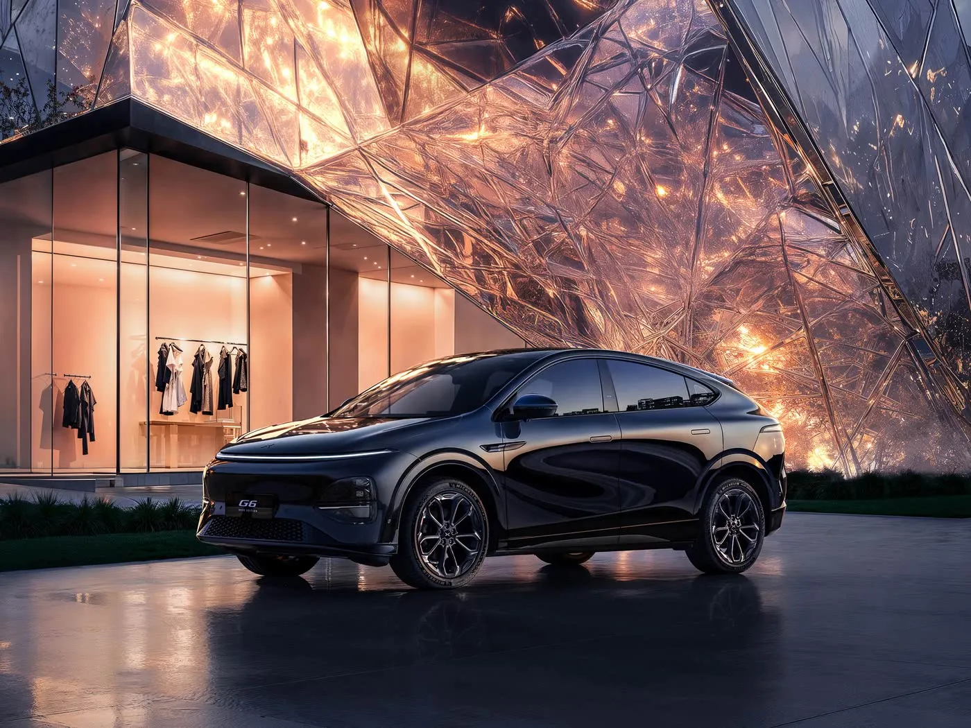 Xpeng G6 elektrische mini-SUV automatische versnellingsbak 4WD-aandrijving met lithiumbatterij Nieuw energievoertuig Links sturende brandstofcelmotor EV